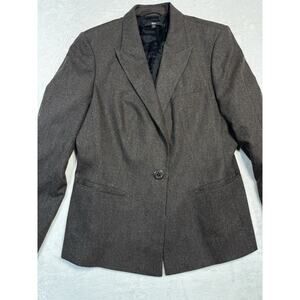 Hugo Boss Women’s Wool Blazer Brown Single Button Classic Tailored Size 10